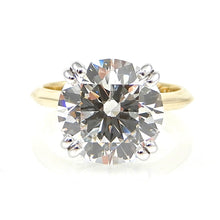 Load image into Gallery viewer, Round Diamond Solitaire with  double prong and Hidden Halo Engagement Ring