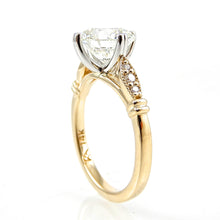 Load image into Gallery viewer, Round Solitaire Engagement Ring with Side Detail