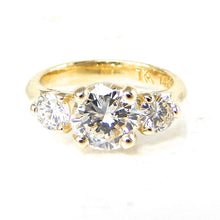 Load image into Gallery viewer, Round Three Stone Engagement Ring
