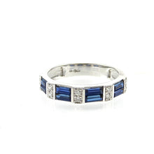 Load image into Gallery viewer, Sapphire and Diamond Band