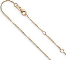 Load image into Gallery viewer, Adjustable 14K Rose Gold 1.1mm Round Cable Chain
