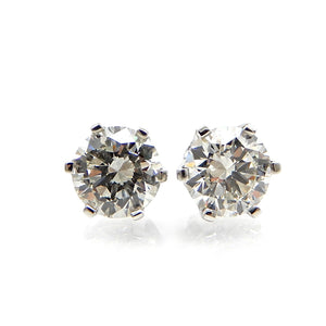 Lab Diamond Six Prong Stud Earrings