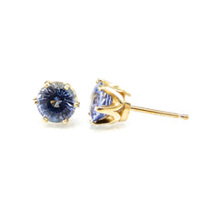 Load image into Gallery viewer, Sri Lanka Sapphire Six Prong Stud Earrings