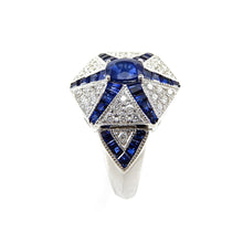 Load image into Gallery viewer, Starburst Sapphire and Diamond Ring