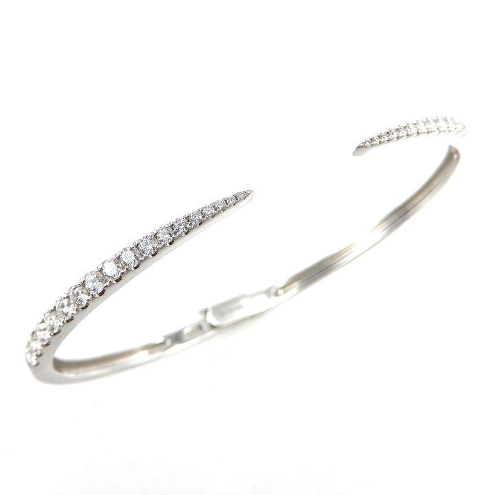 Tapered Diamond Hinge Bangle