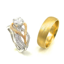 Load image into Gallery viewer, custom handmade wedding band set