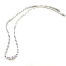 Load image into Gallery viewer, Four Prong Diamond Opera Necklace