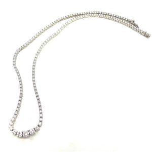 Four Prong Diamond Opera Necklace