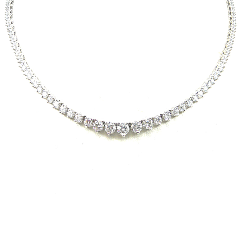 Three Prong Diamond Opera Necklace