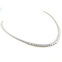 Load image into Gallery viewer, Custom Made Three Prong Diamond Opera Necklace
