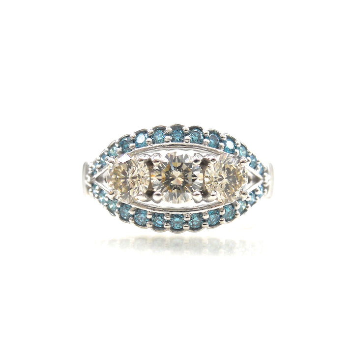 Blue Diamond Accented Dream Ring