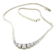 Load image into Gallery viewer, Four Prong Diamond Opera Necklace