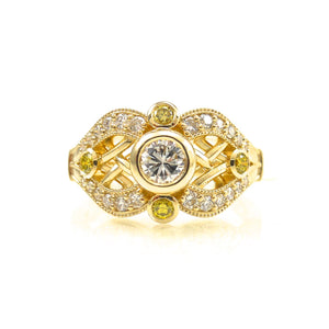 Canary Diamond Accented Woven Dream Ring