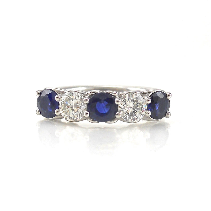 Diamond and Sapphire 5 stone ring