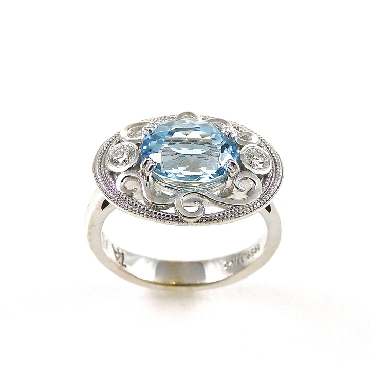 custom aquamarine ring
