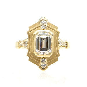 art deco custom engagement ring