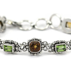 Bali Sterling Silver Gemstone Bracelet