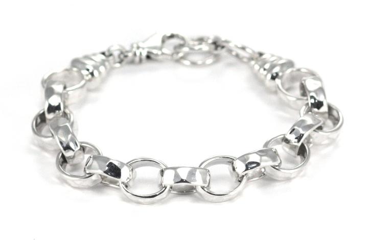 Silver Diamond Cut Belcher Bracelet | Laura Miers