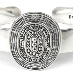 Bali Sterling Silver Medium Beaded Cuff Bracelet