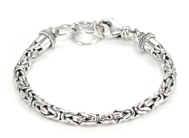 Bali Sterling Silver Adjustable Byzantine Chain Bracelet