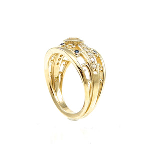 Diamond and Sapphire Wedding Ring