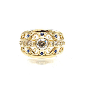 Diamond and Sapphire Wedding Ring