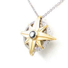 Load image into Gallery viewer, Sunflower and Compass Reversible Pendant
