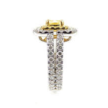 Load image into Gallery viewer, Canary Diamond Deco Square Ring