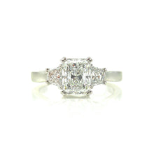 Load image into Gallery viewer, three stone engagement ring handcrafted