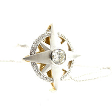 Load image into Gallery viewer, yellow and white gold reversible pendant