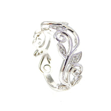Load image into Gallery viewer, Diamond Open Leaf Ring