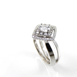 DOUBLE HALO ENGAGEMENT RING