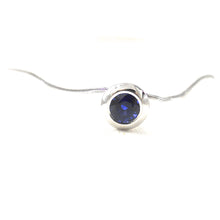 Load image into Gallery viewer, sapphire bezel set pendant