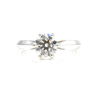 solitaire engagement ring set in crown