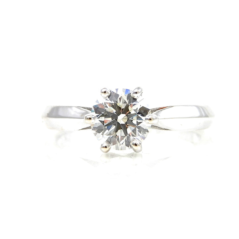 solitaire engagement ring set in crown