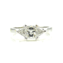 Load image into Gallery viewer, three stone diamond engagement ring custom designed