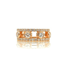 Load image into Gallery viewer, Four Diamond Rose Gold Wedding Set