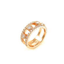 Load image into Gallery viewer, Four Diamond Rose Gold Wedding Set