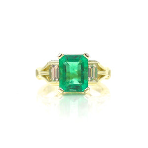 Emerald and Diamond Ring