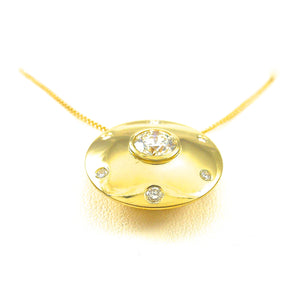 Diamod Disc Slide Pendant