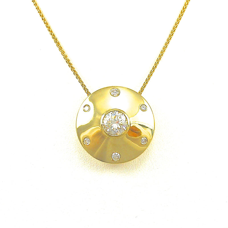 Diamod Disc Slide Pendant