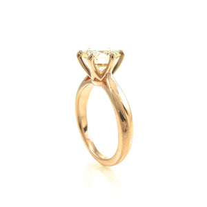 diamond solitaire engagement ring rose gold 6 prong