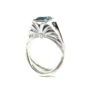 Blue Zircon Ring