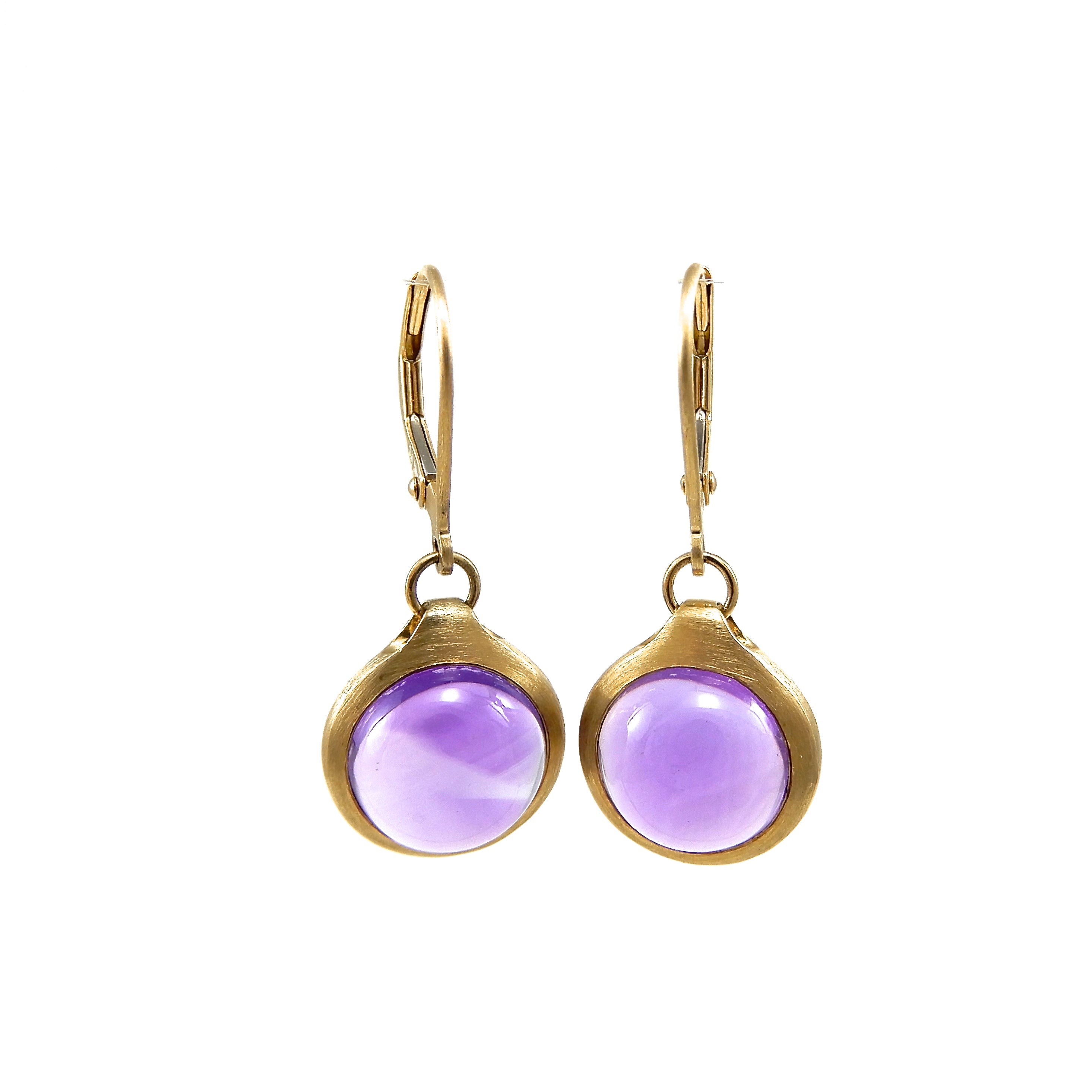 Amethyst cabochon best sale earrings