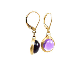 Load image into Gallery viewer, custom amethyst earrings 14k yellow-gold