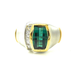 emerald and diamond ring for man