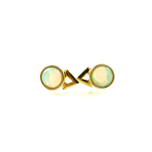 Opal Arrow Stud Earrings