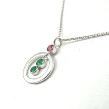 Load image into Gallery viewer, Emerald and Ruby Bithstone Necklace