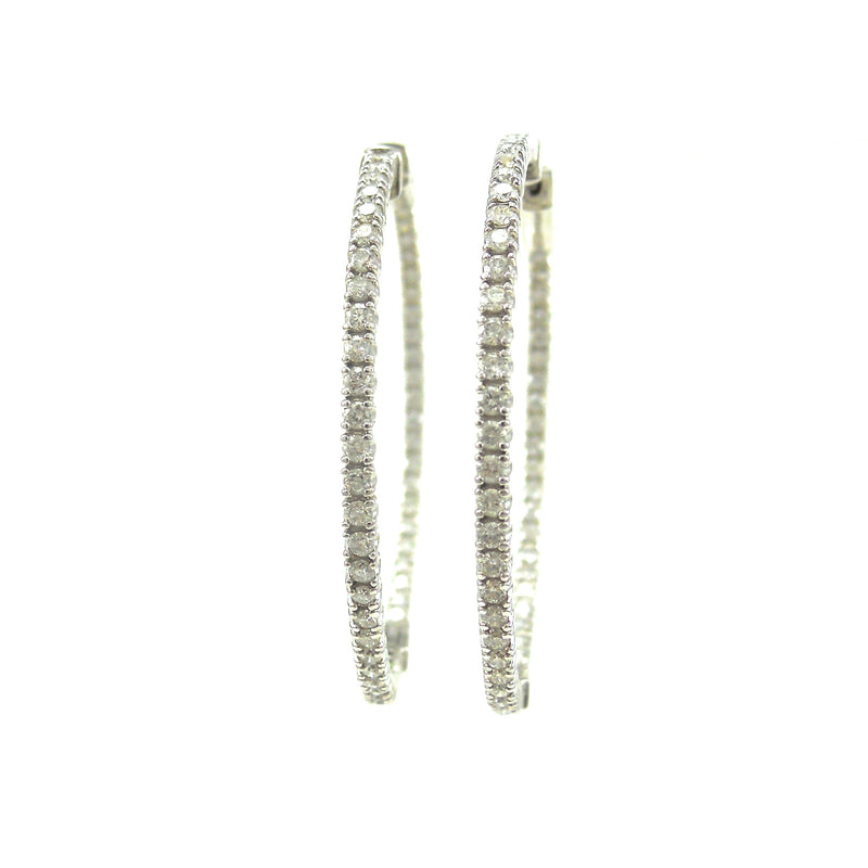 Large Diamond Hoops