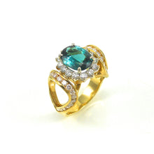Load image into Gallery viewer, Tourmaline and Diamond Ring